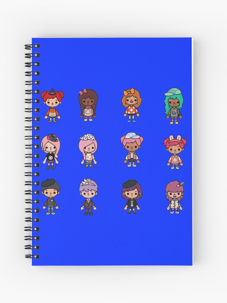 toca boca et gacha life Spiral Notebook for Sale by GeminiMoonA