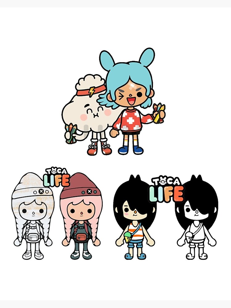 Girls/Boys Game Toca Boca And Gacha Life World Cartoon Graphic