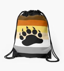 Bear Pride Flag Stripe Drawstring Bag
