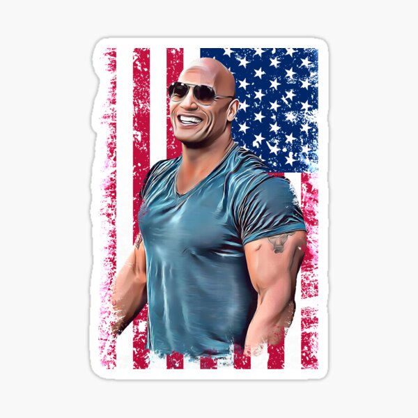 Dwayne the rock Johnson 1990's funny picture  Sticker for Sale by  nydollarslice