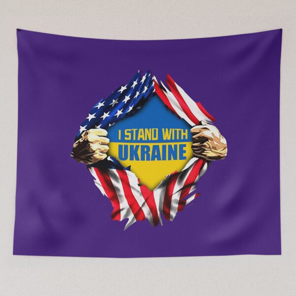 Item preview, I Stand With Ukraine, USA Supports Ukraine Blue An designed and sold by LeonatBiader.