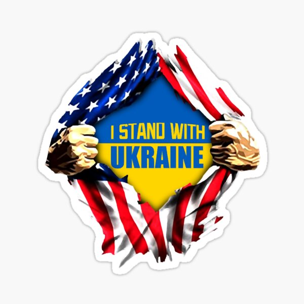 Item preview, I Stand With Ukraine, USA Supports Ukraine Blue An designed and sold by LeonatBiader.