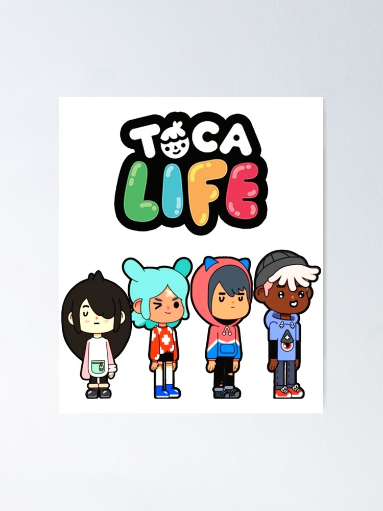 Poster « toca boca, personnages de la vie de toca mignons », par