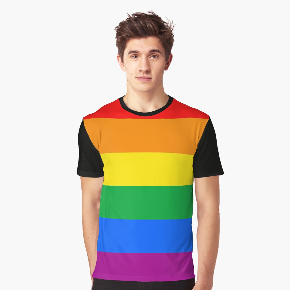 Camiseta Raya De La Bandera Del Orgullo Gay De Queeradise Redbubble 