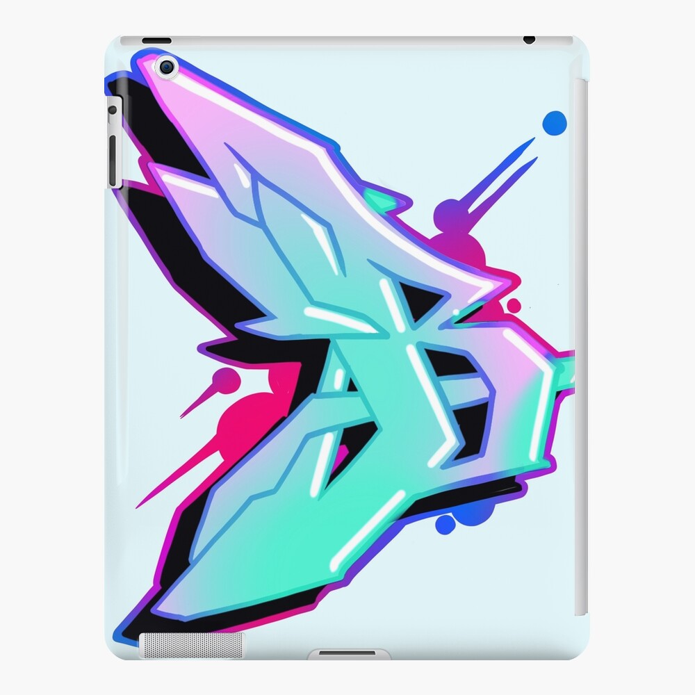 "Graffiti Letter B - Street Art Blue Letter B" IPad Case & Skin For ...