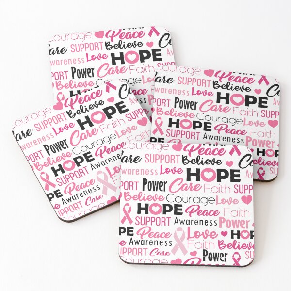Item preview, Pink & Black Breast Cancer Text Typography Symbol Pattern designed and sold by WearWolfDesigns.