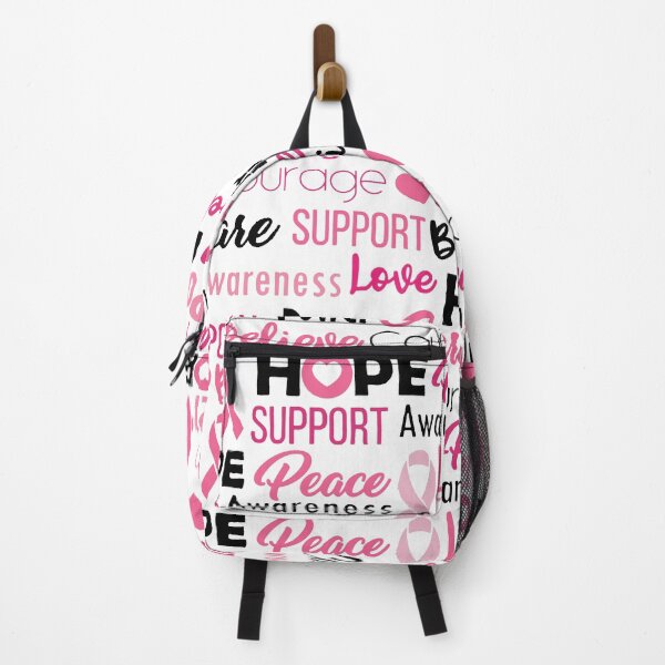Item preview, Pink & Black Breast Cancer Text Typography Symbol Pattern designed and sold by WearWolfDesigns.