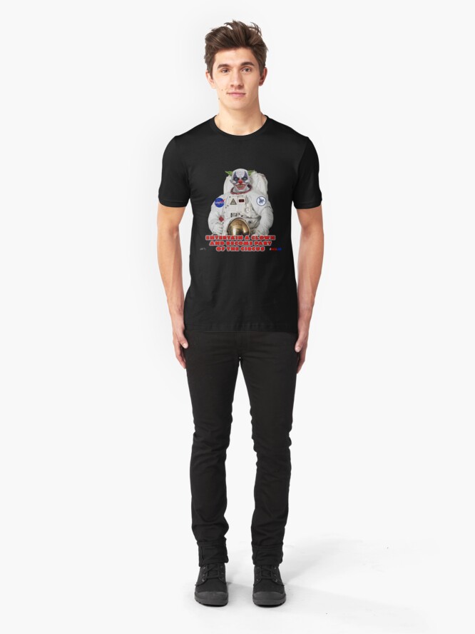 Alternate view of NASA Lies Clown Slim Fit T-Shirt