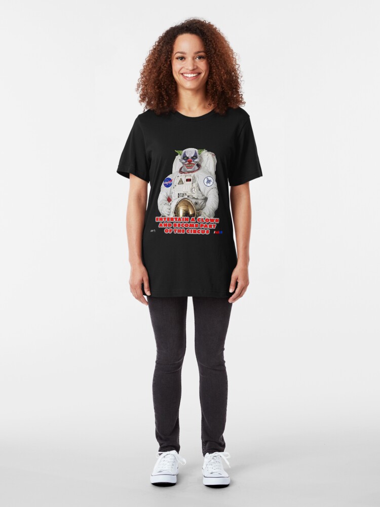 Alternate view of NASA Lies Clown Slim Fit T-Shirt
