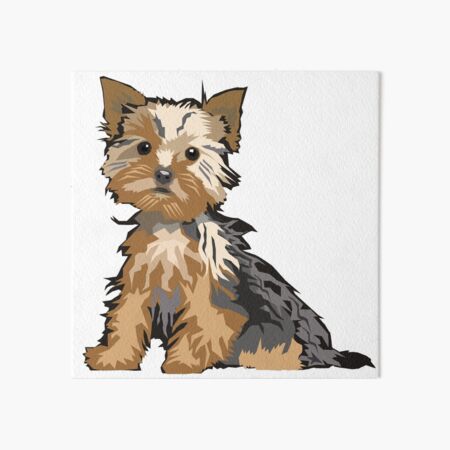 Yorkie Art Board Print
