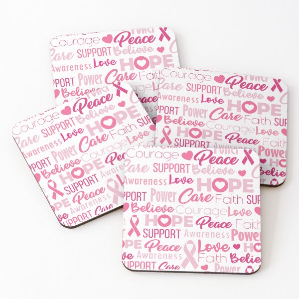 Item preview, Pink Breast Cancer Text Typography Symbol Pattern designed and sold by WearWolfDesigns.