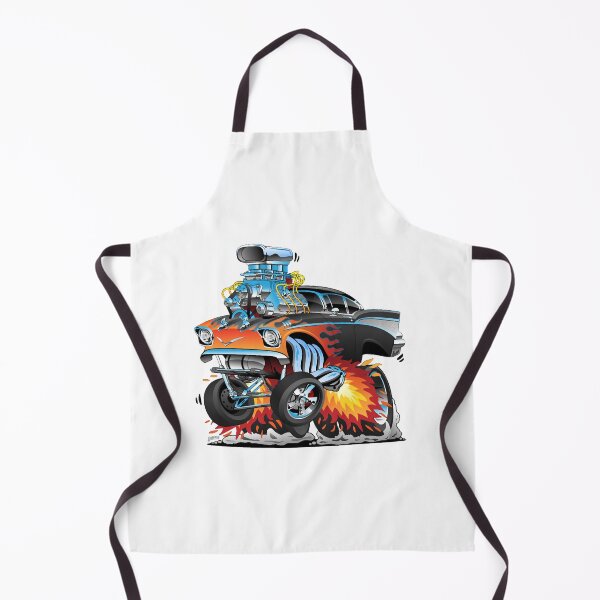 Item preview, Classic hot rod 57 gasser dragster car cartoon designed and sold by SochiKataji.