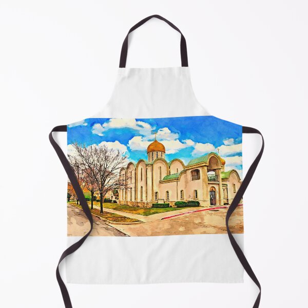 Item preview, Saint Seraphim Cathedral in Dallas, Texas - watercolor painting designed and sold by NickoPrints.