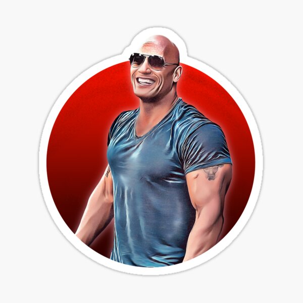 Dwayne the rock Johnson 1990's funny picture  Sticker for Sale by  nydollarslice