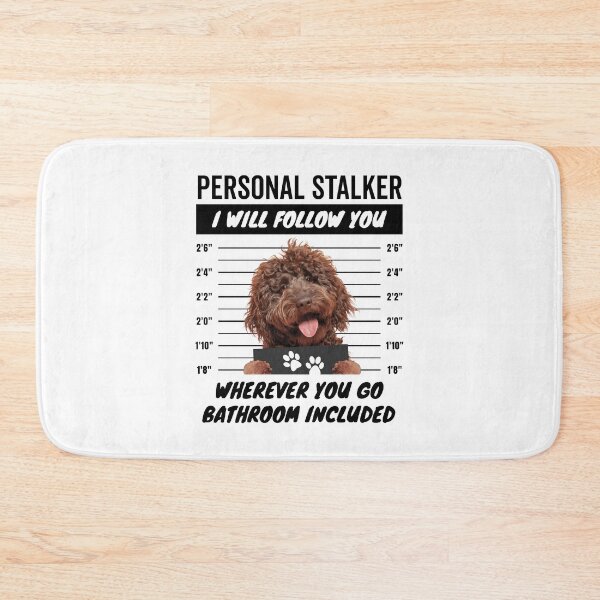Item preview, Personal Stalker Dog – Brown Labradoodle designed and sold by More Cute Dogs.