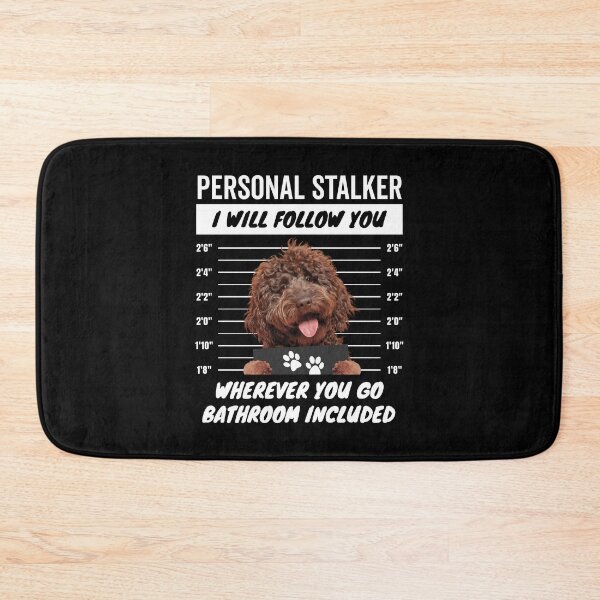 Item preview, Personal Stalker Dog – Brown Labradoodle designed and sold by More Cute Dogs.