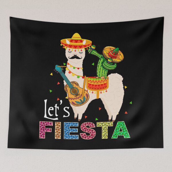 Item preview, Lets Fiesta Llama Cinco De Mayo Cactus Sombrero Maracas designed and sold by alice12S56.