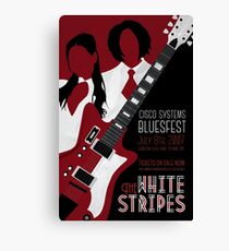 The White Stripes Art Deco Canvas Print