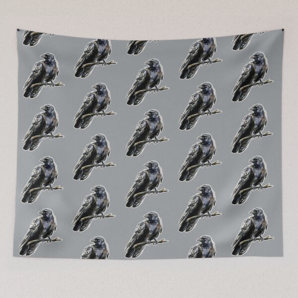 Item preview, Carrion Crow Watercolor designed and sold by PainAndBrushes.
