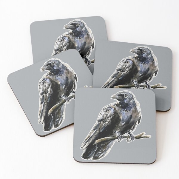 Item preview, Carrion Crow Watercolor designed and sold by PainAndBrushes.
