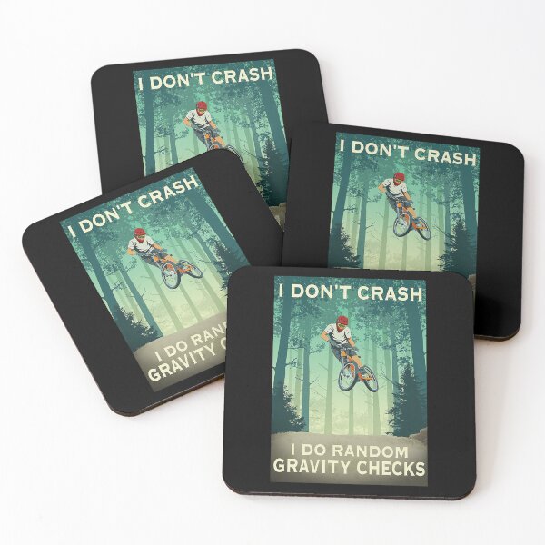 Item preview, MOUNTAIN BIKING i don't crash i do random gravity checks   designed and sold by AleehaZenger.