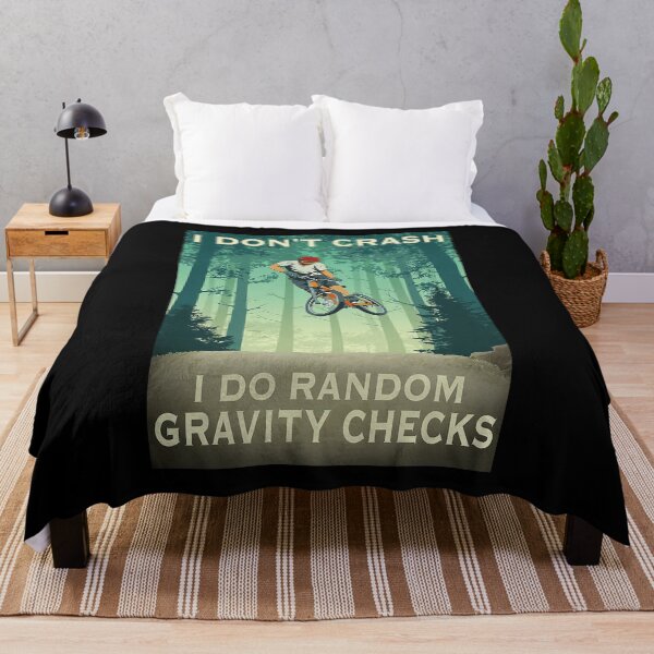 Item preview, MOUNTAIN BIKING i don't crash i do random gravity checks   designed and sold by AleehaZenger.