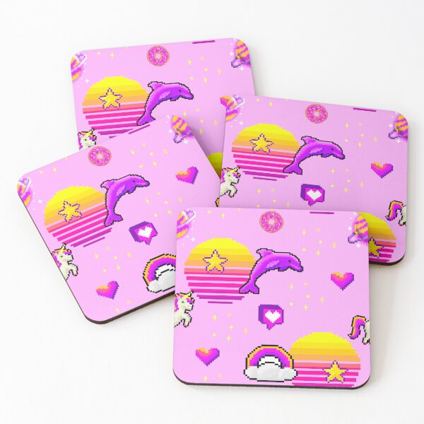 Item preview, Cute Pink Themed Pixel Art Magical Seamless Pattern  designed and sold by GO SHIRT-TEE.