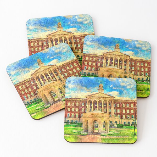Item preview, The Laura Lee Blanton Student Services Building with the Centennial Quadrangle, SMU, in Dallas designed and sold by NickoPrints.