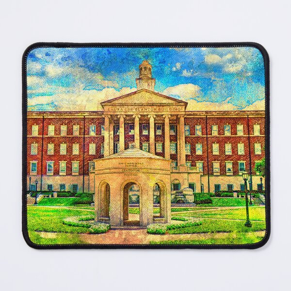 Item preview, The Laura Lee Blanton Student Services Building with the Centennial Quadrangle, SMU, in Dallas designed and sold by NickoPrints.
