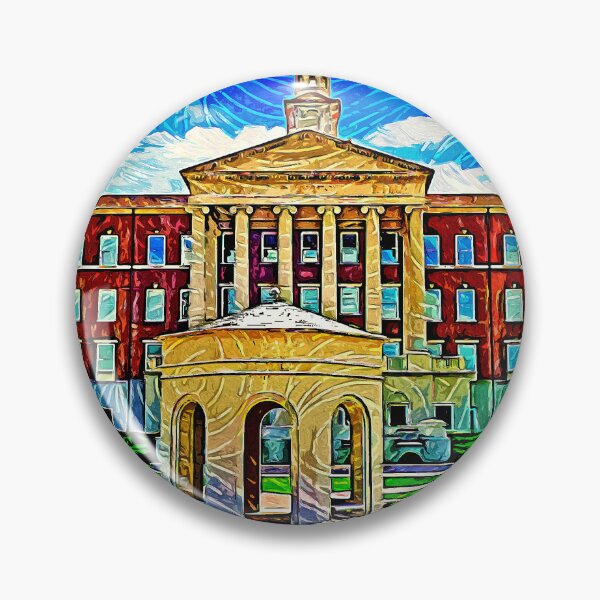 Item preview, The Laura Lee Blanton Building with the Centennial Quadrangle - impressionist painting designed and sold by NickoPrints.