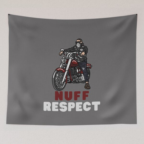 Item preview, Nuff Respect Motorcyclist  Cool Helmet sticker designed and sold by M-Infinite.