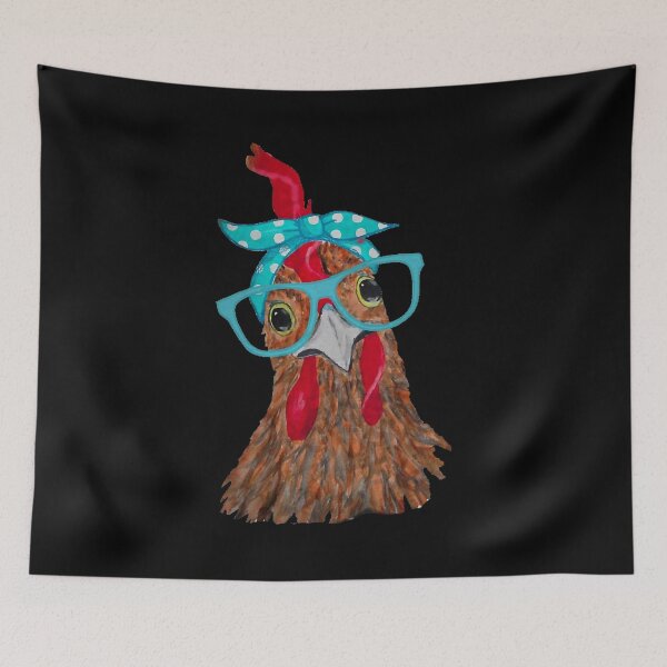 Item preview, Chicken With Bandana Headband And Glasses Cute designed and sold by davetmccall.