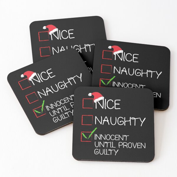 Item preview, Nice Naughty Innocent Until Proven Guilty Christmas List Tee designed and sold by ConradEan.