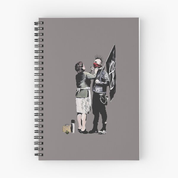 Item preview, Banksy graffiti mom and punk with anarchist flag  designed and sold by Ewadim26.