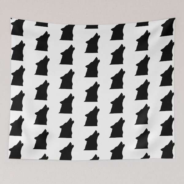 Item preview, wolf howling shadow Wölfin pattern pack designed and sold by stickers-packs.