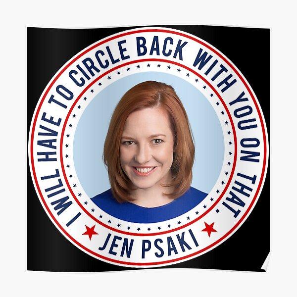 “JEN PSAKI” Poster for Sale by agusaam | Redbubble