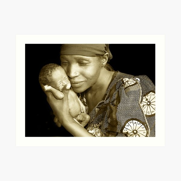 'Mother and child' Northern Rwanda. By Rebecca Zachariah & Melinda Kerr Art Print