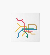 Mini Metro - Taipei, Taiwan Art Board Print