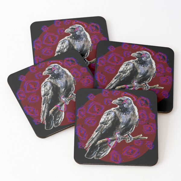 Item preview, Trapped Crow (Red Version) designed and sold by PainAndBrushes.