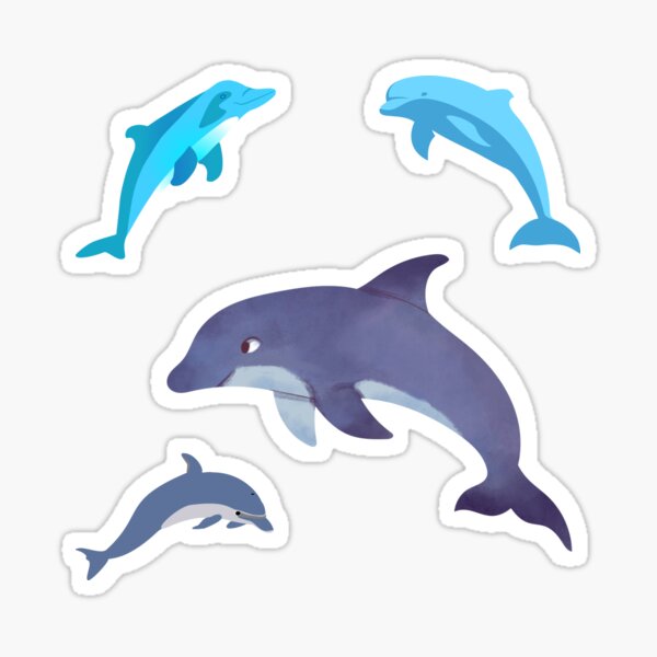 Artikel-Vorschau von süße Delfin-Delfin-Musterpackung, designt und verkauft von stickers-packs.