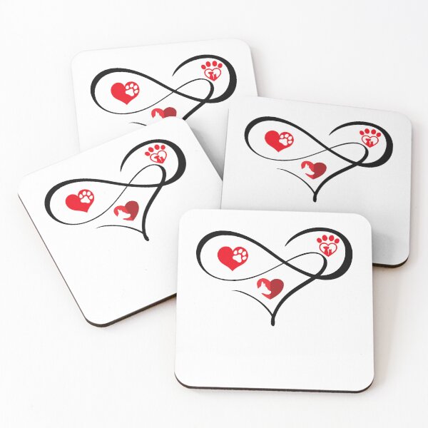 Item preview, A paw heart infinity design. A dog infinity heart. designed and sold by Doggymadness.