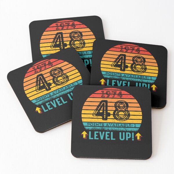 Item preview, 48 Year Old Birthday Gift Level UP 1974 designed and sold by UniqueBPresent.