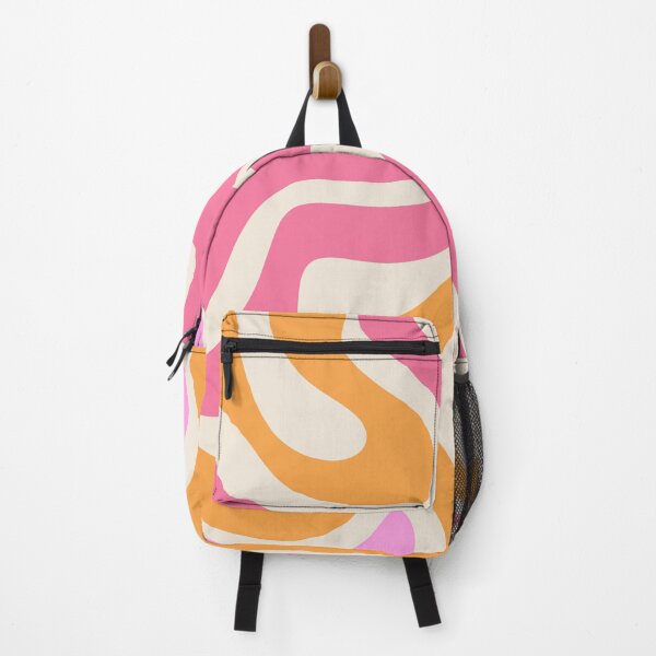 Item preview, Modern Retro Liquid Swirl Abstract Pattern Vertical Pink and Orange designed and sold by kierkegaard.