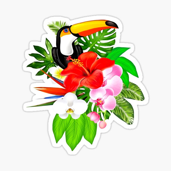 Toucan and Jungle Sticker