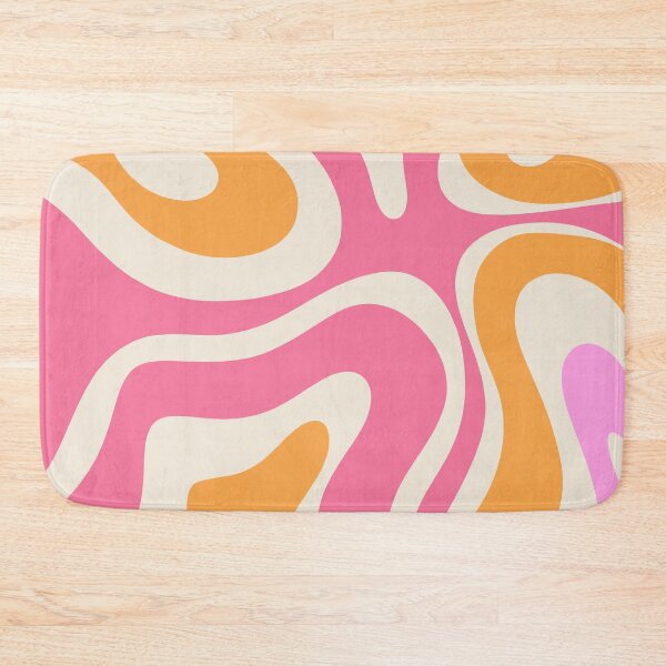 Item preview, Modern Retro Liquid Swirl Abstract Pattern Vertical Pink and Orange designed and sold by kierkegaard.