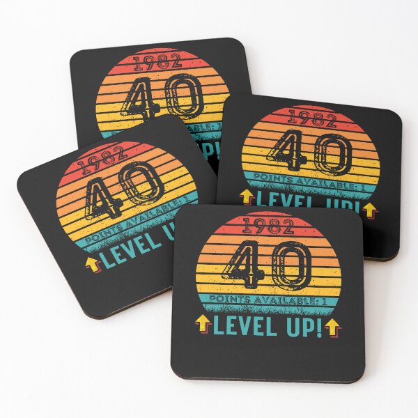 Item preview, 40 Year Old Birthday Gift Level UP 1982 designed and sold by UniqueBPresent.