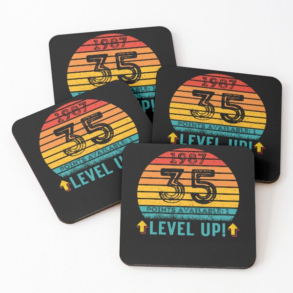 Item preview, 35 Year Old Birthday Gift Level UP 1987 designed and sold by UniqueBPresent.