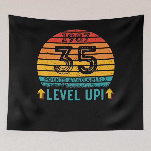 Item preview, 35 Year Old Birthday Gift Level UP 1987 designed and sold by UniqueBPresent.