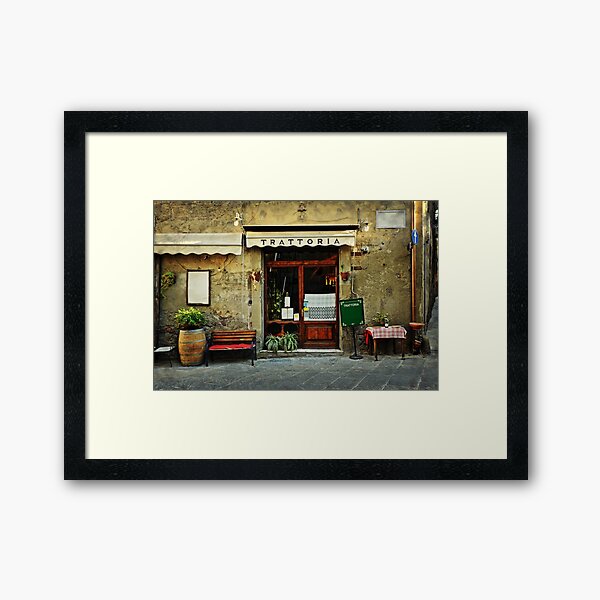 Italian restaurant Framed Art Print