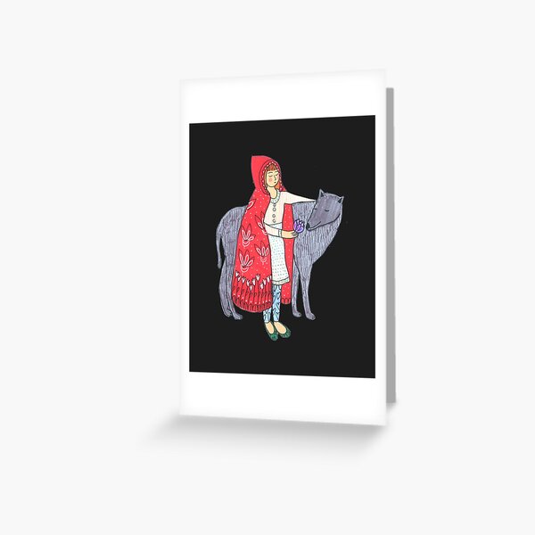 Little Red Riding Hood Alternate Ending Greeting Card